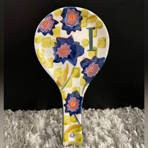 NIB Anthropologie Monogram Spoon Rest - I